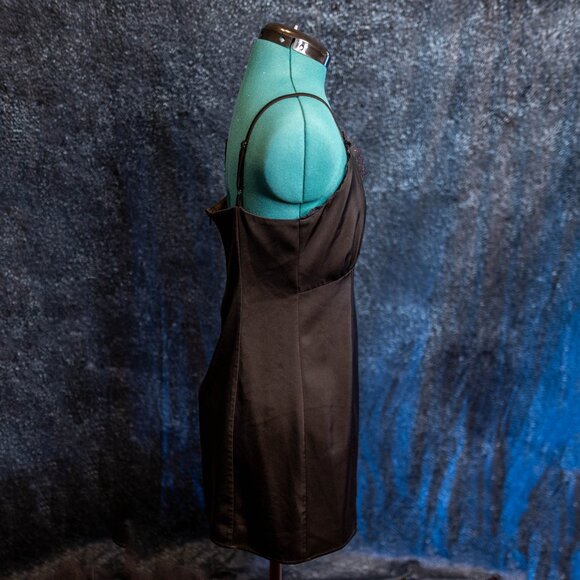 Studio 19 Black Satin Slip Dress – Size M - Picture 5 of 8